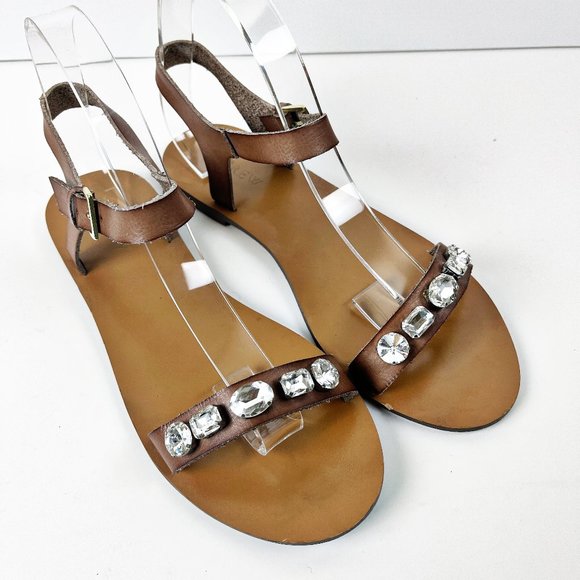 J Crew Rhinestone Strappy Sandals